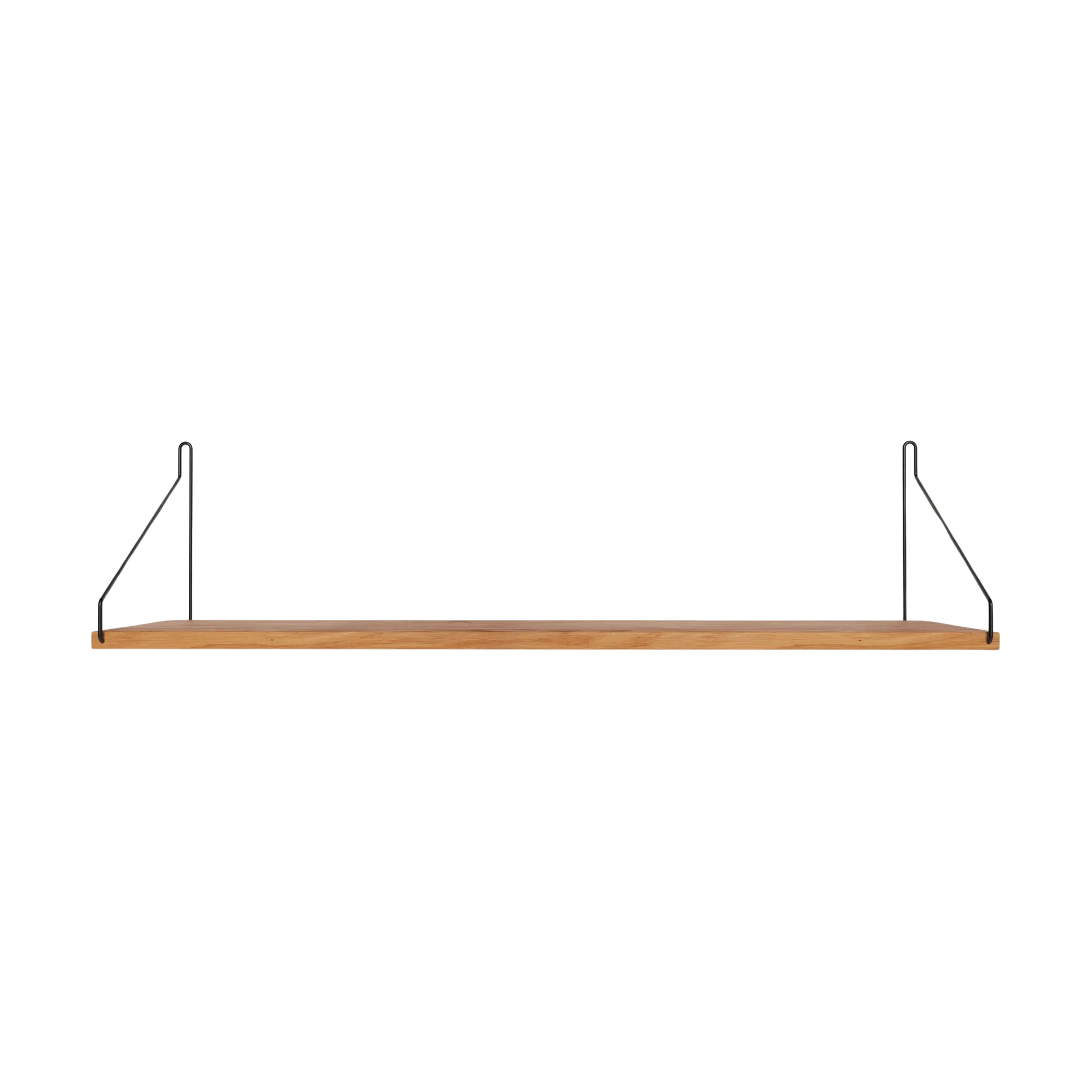Single Shelf wall shelf, Oak-black, 80x20 cm FRAMA