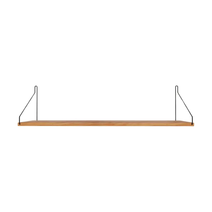 Single Shelf wall shelf - Oak-black, 80x20 cm - FRAMA