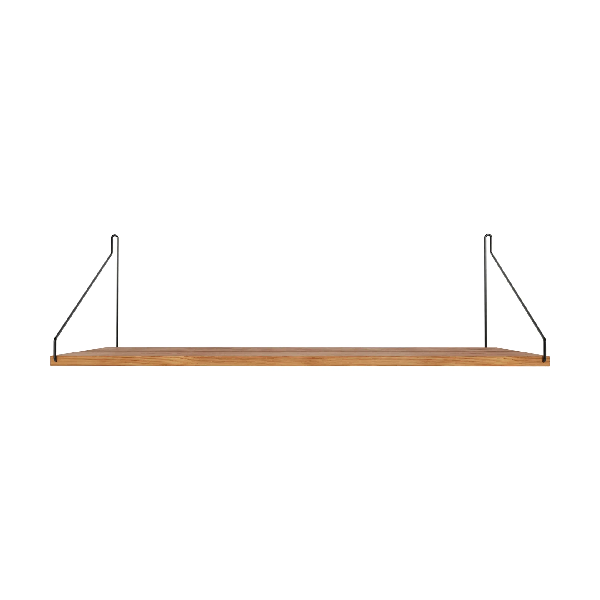 Single Shelf wall shelf, Oak-black, 80x27 cm FRAMA