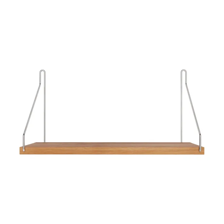 Single Shelf wall shelf - Oak-stainless steel, 40x20 cm - FRAMA