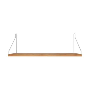 Single Shelf wall shelf - Oak-stainless steel, 60x20 cm - FRAMA