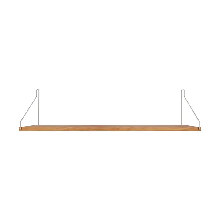 Single Shelf wall shelf - Oak-stainless steel, 80x20 cm - FRAMA