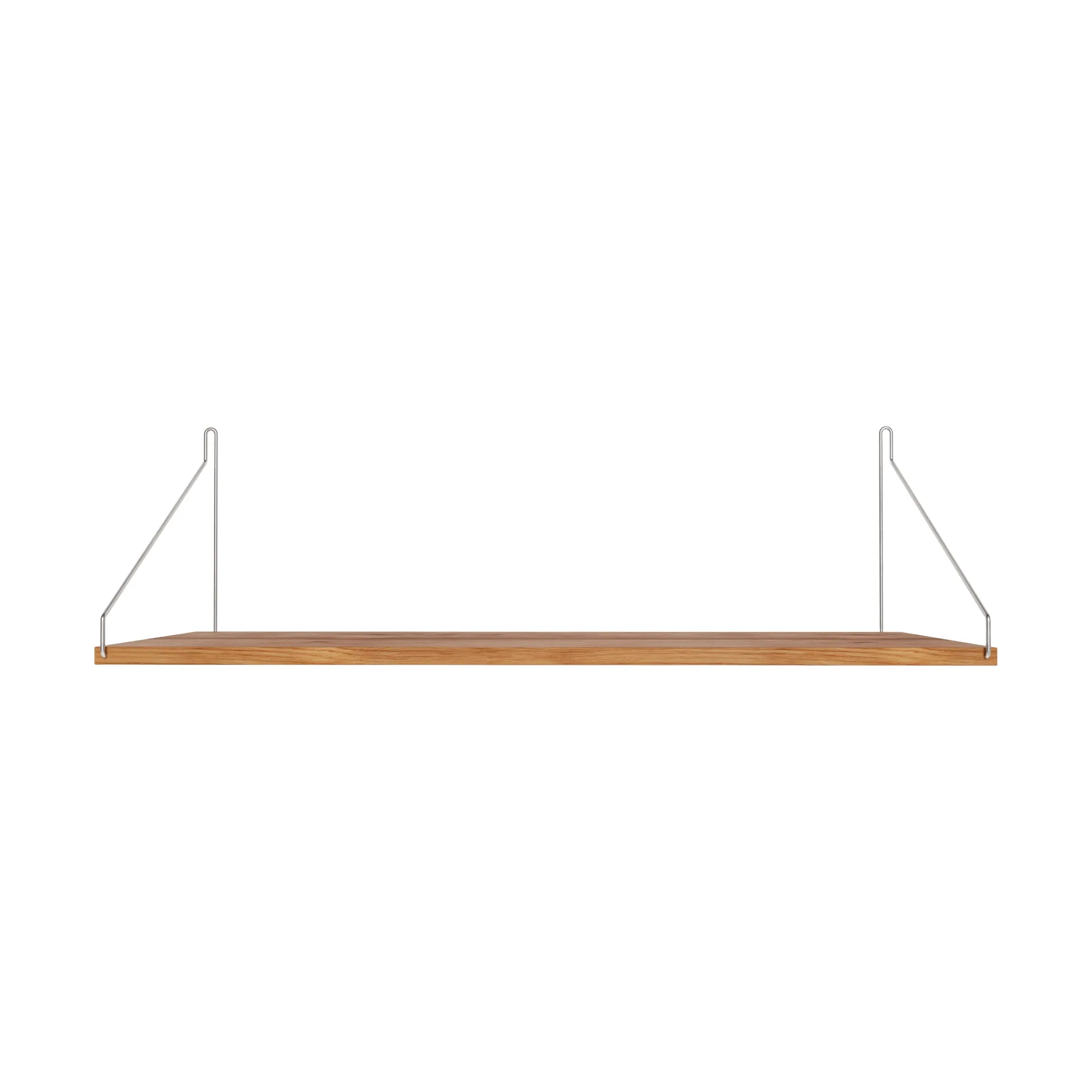 Single Shelf wall shelf, Oak-stainless steel, 80x27 cm FRAMA