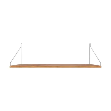 Single Shelf wall shelf - Oak-stainless steel, 80x27 cm - FRAMA