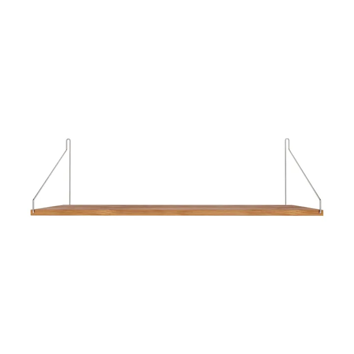 Single Shelf wall shelf - Oak-stainless steel, 80x27 cm - FRAMA