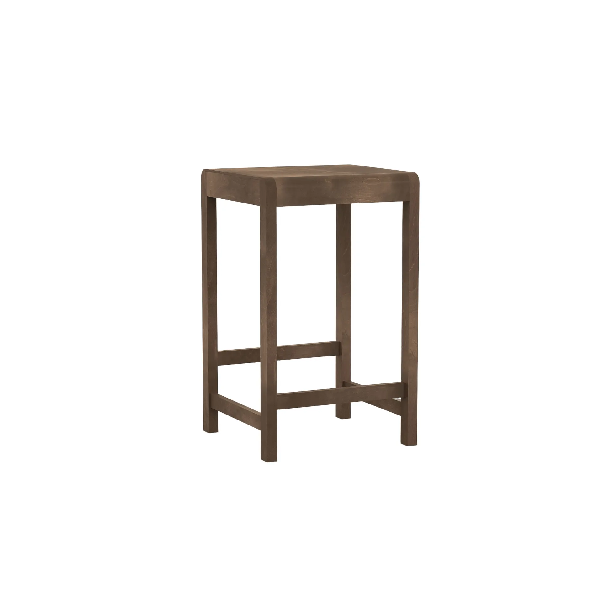 Stool 01 bar stool, Dark brown birch, 65 cm FRAMA
