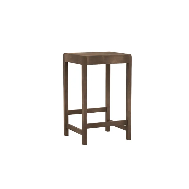 Stool 01 bar stool - Dark brown birch, 65 cm - FRAMA