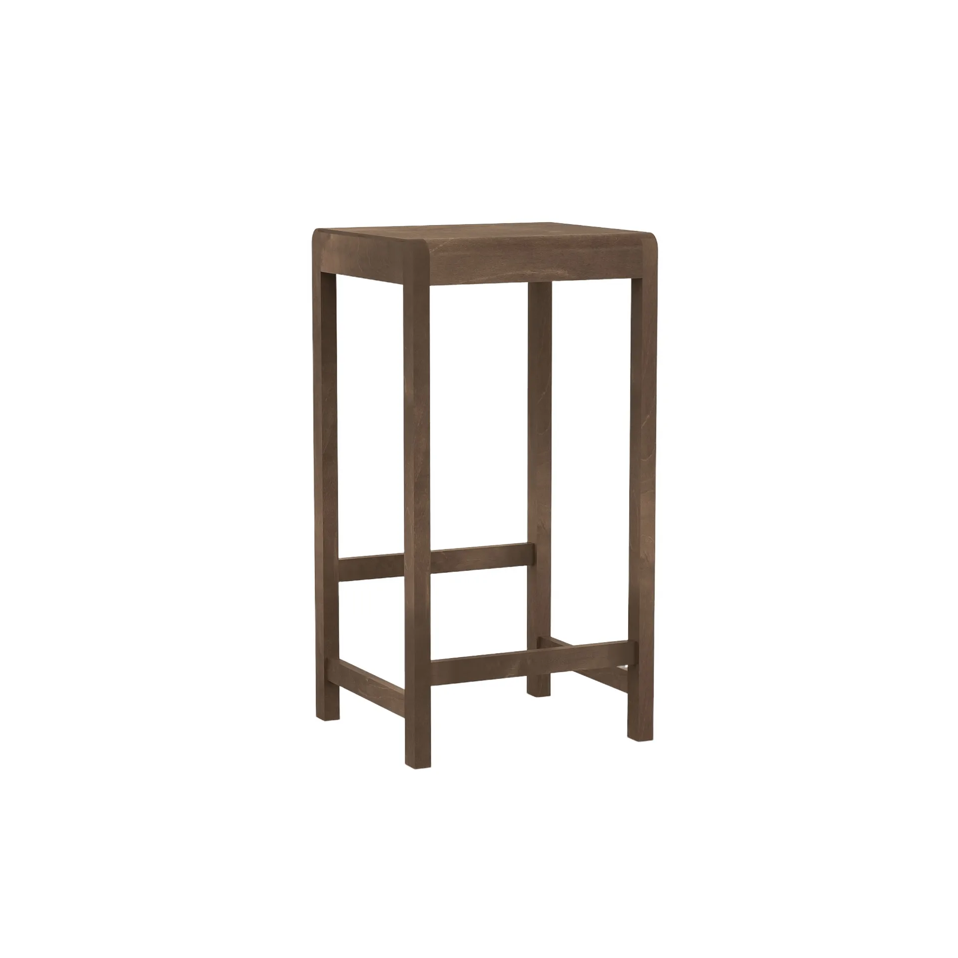 Stool 01 bar stool, Dark brown birch, 76 cm FRAMA