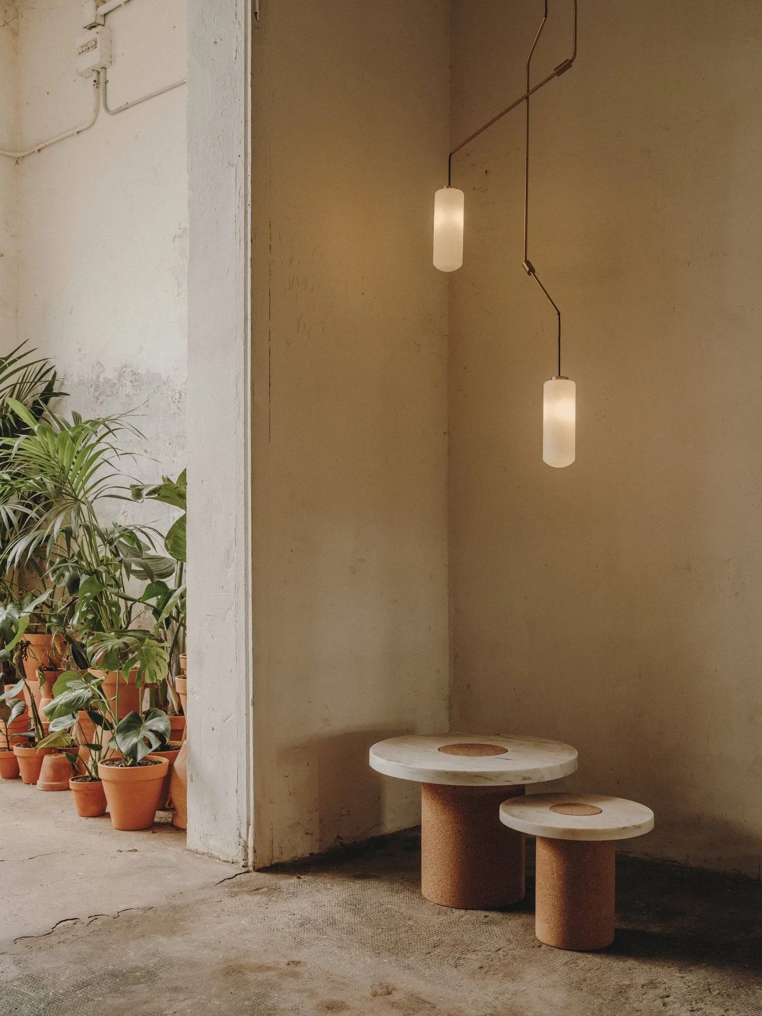 Ventus Pendant light, Brass, Form 01 FRAMA