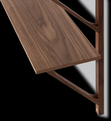 BM29 shelf 78x61 cm - Walnut lacquer - Fredericia Furniture