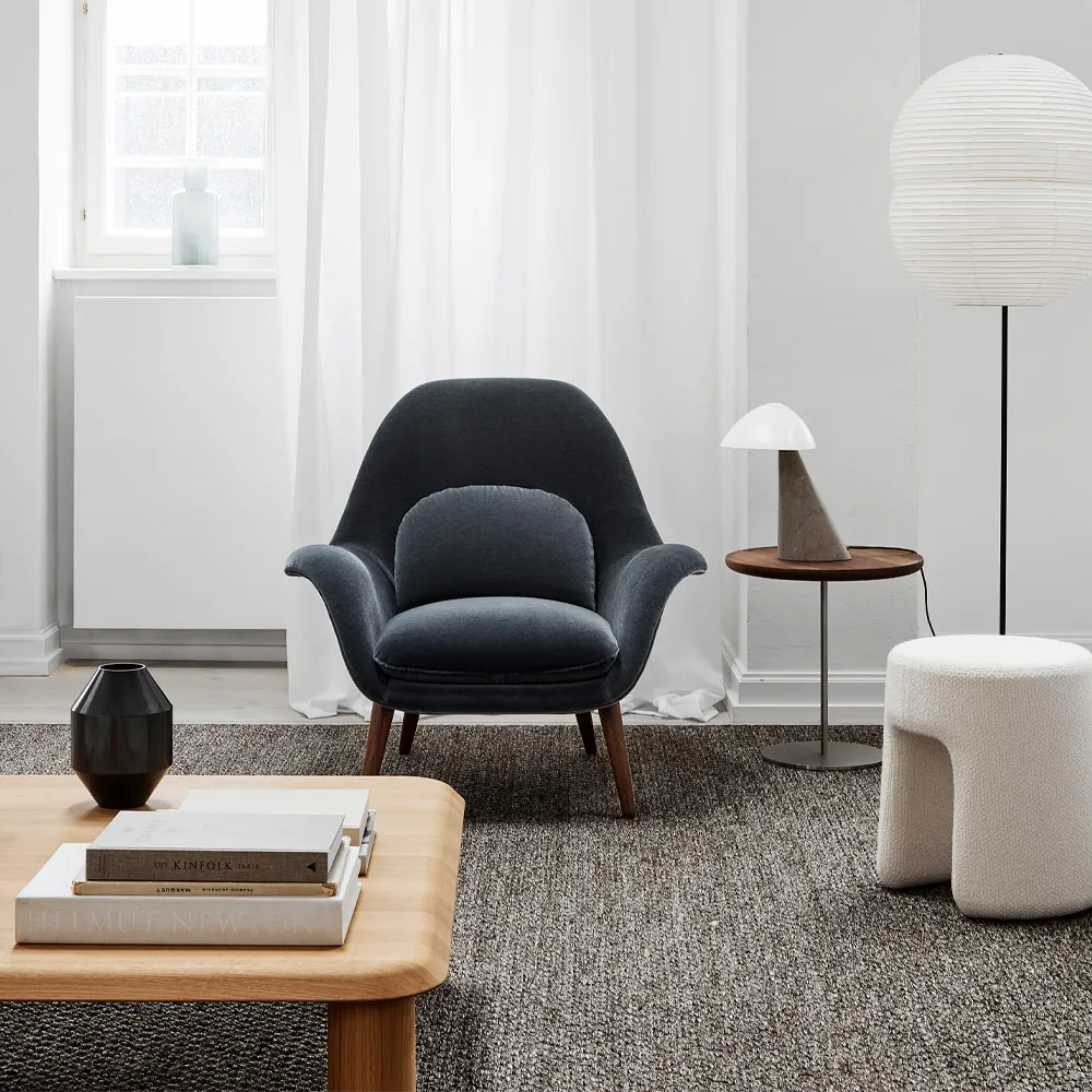 Fellow table lamp, White-dark atlantico limestone Fredericia Furniture