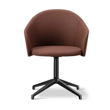 Gomo Armchair armchair swivel base 4-star - Blazer CUZ4D-black - Fredericia Furniture
