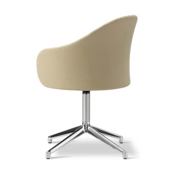 Gomo Armchair armchair swivel base 4-star - Mylla 811-polished aluminium - Fredericia Furniture