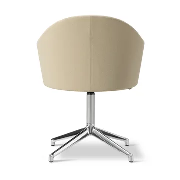 Gomo Armchair armchair swivel base 4-star - Mylla 811-polished aluminium - Fredericia Furniture