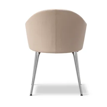 Gomo Armchair armchair tube base - Blazer CUZ47 Fairfield-stainless steel - Fredericia Furniture