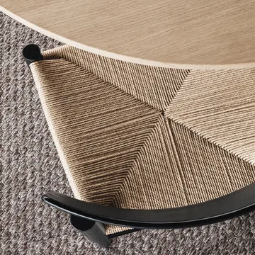J39 chair - Black lacquered oak-braided natural - Fredericia Furniture
