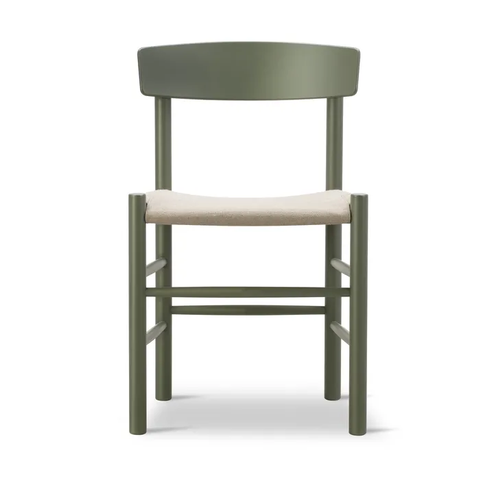 J39 chair - Khaki green-natural canvas - Fredericia Furniture