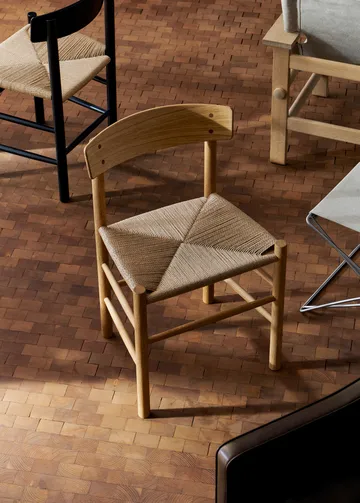 J39 chair, Oiled oak–woven natural, 6-pack - Fredericia Furniture