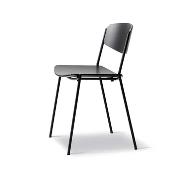 Lynderup 3080 chair - Black ash-black steel frame - Fredericia Furniture
