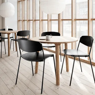 Lynderup 3080 chair - Lacquered oak-black steel frame - Fredericia Furniture