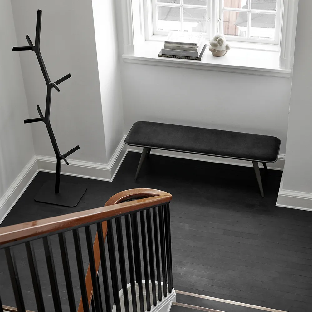Nara coat rack, Black stained ash-black lacquered steel Fredericia Furniture