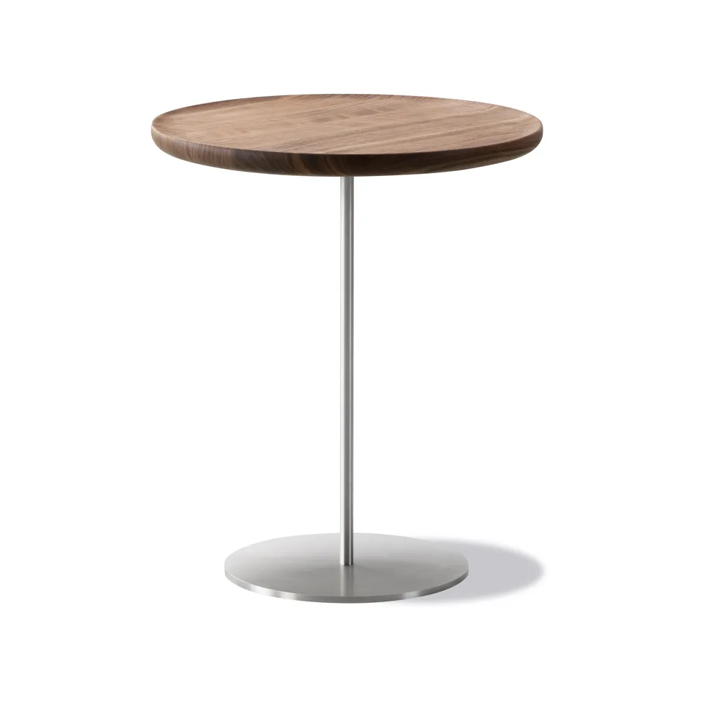 Pal 6755 side table, Walnut-brushed steel-Ø44 cm Fredericia Furniture