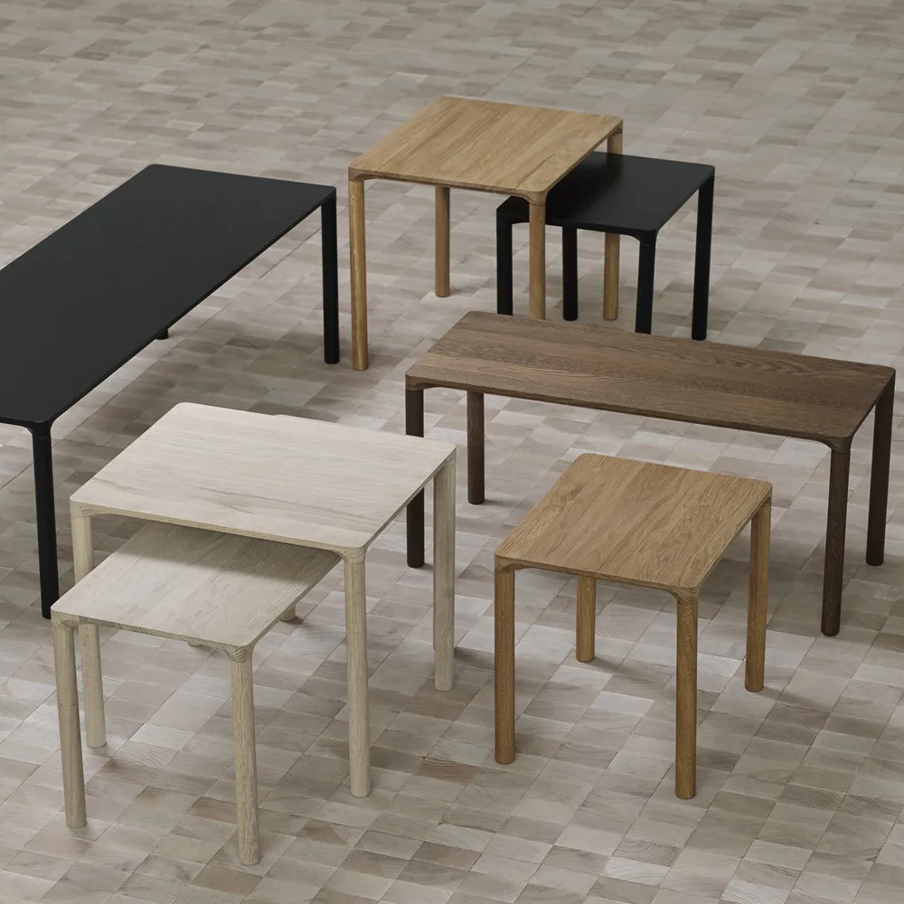 Piloti 6705 side table, Soaped oak-height 41 cm Fredericia Furniture