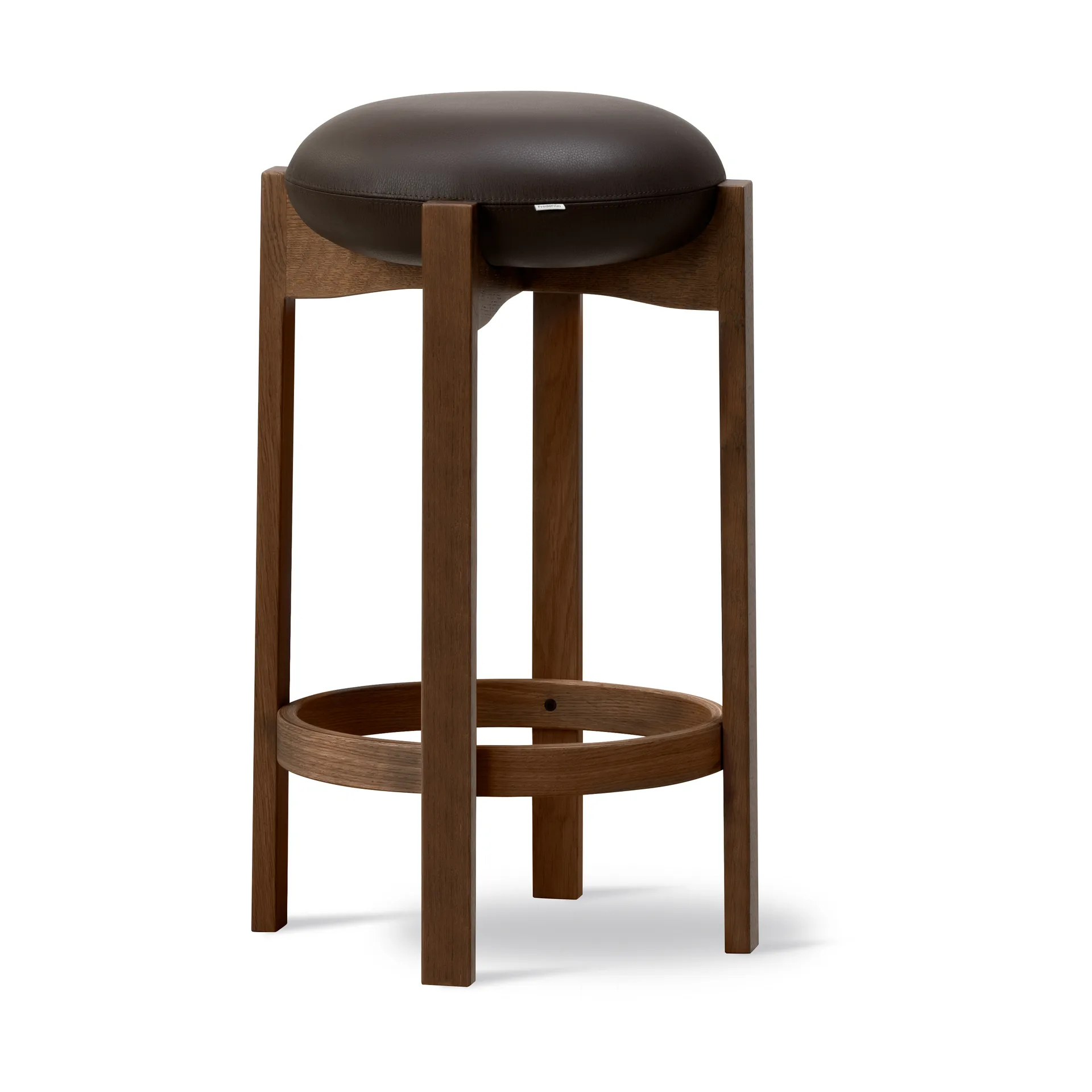 Pioneer stool high, Primo 86-1-smoked stained lacquered oak Fredericia Furniture