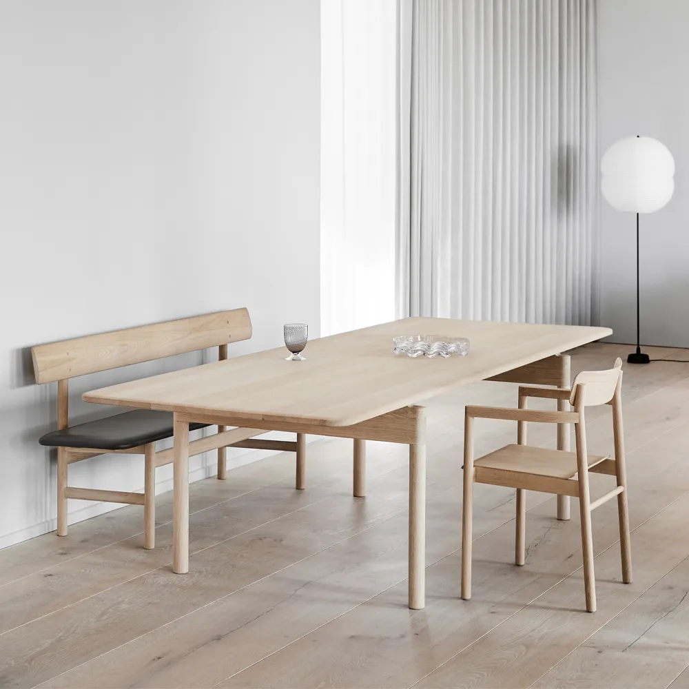 Post 6442 dining table, Light oiled oak, 100x320 cm Fredericia Furniture