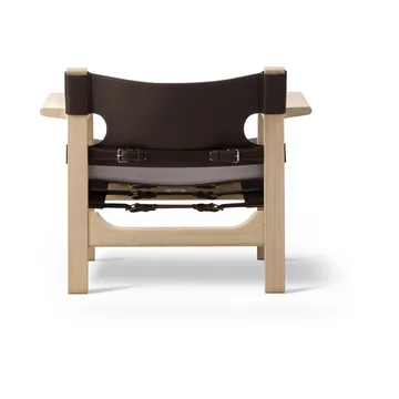 The Spanish armchair - Leather dark brown - soaped oak - Fredericia Furniture