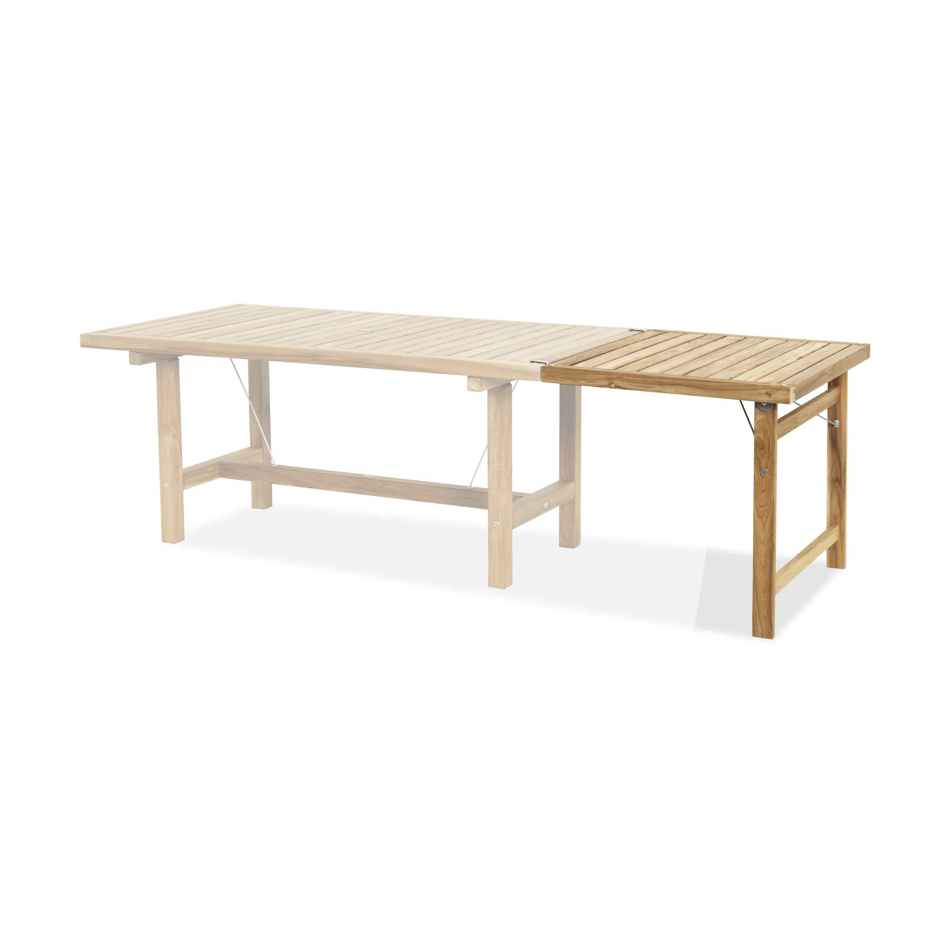 64 extension leaf with legs, Teak, H: 68 cm Fri Form