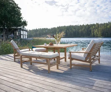 65 table - Teak, 128x120x68 cm - Fri Form