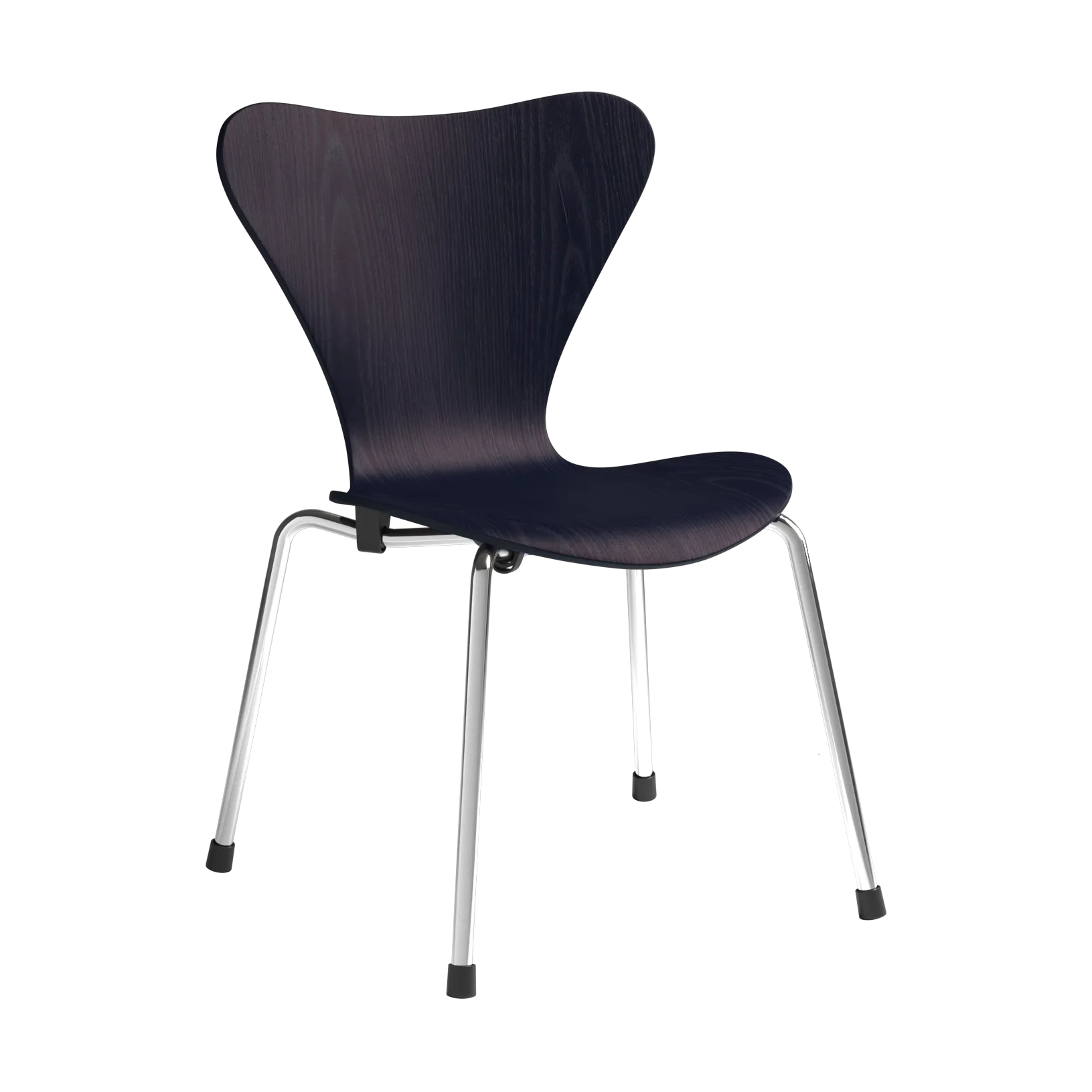 3177 Series 7 children's chair, Midnight blue painted ash-chrome Fritz Hansen