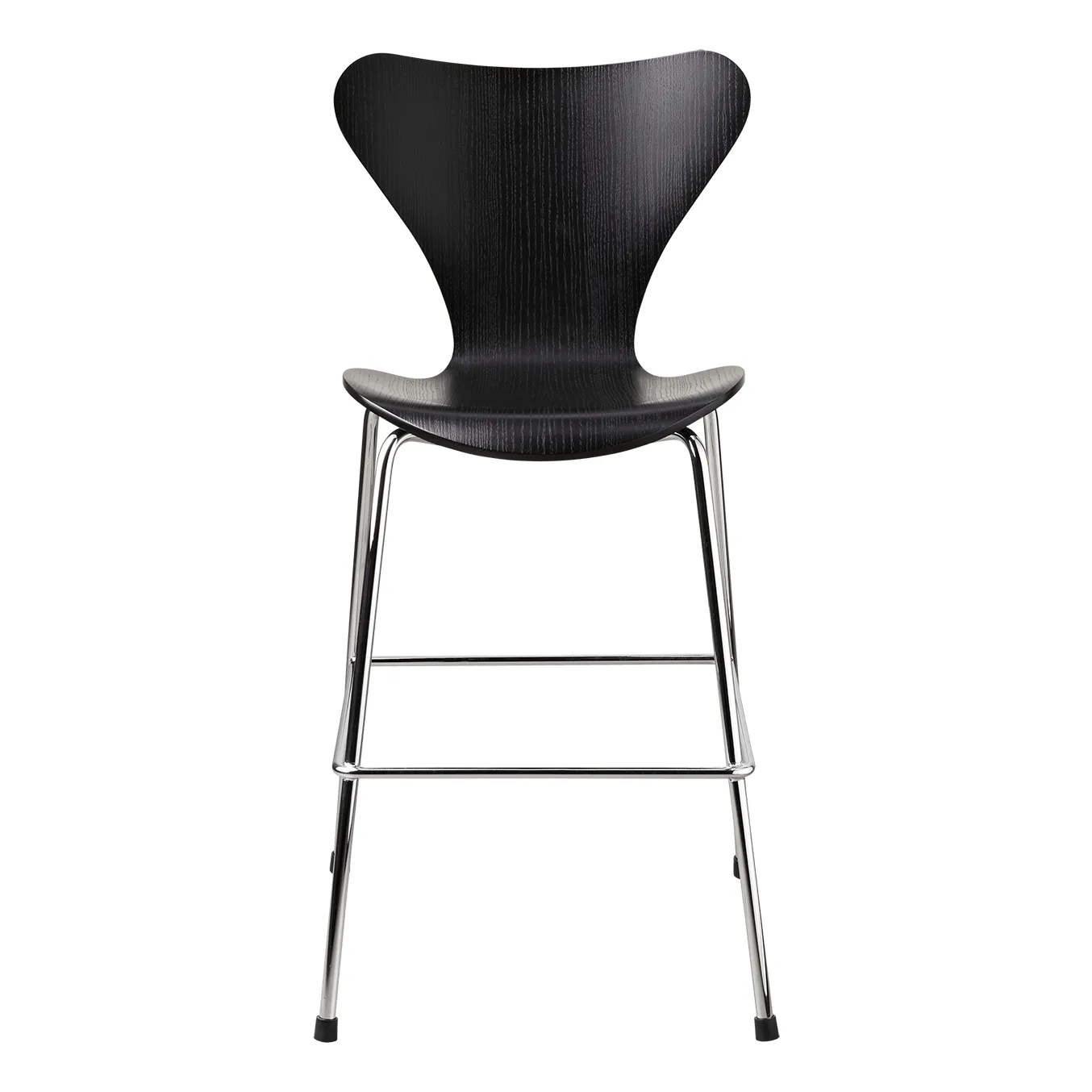 3177 Series 7 Junior chair chrome, black Fritz Hansen