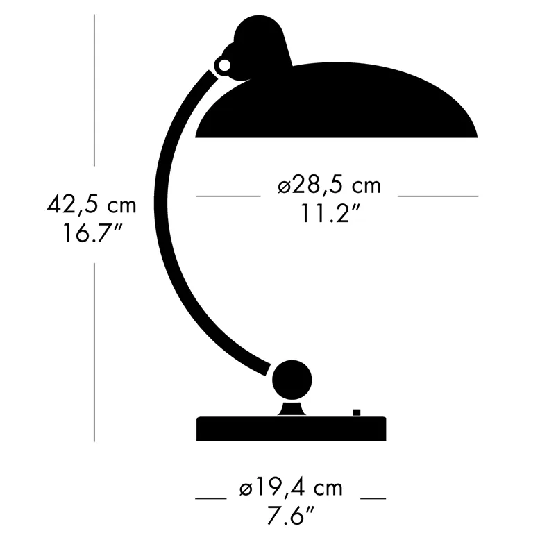 Kaiser Idell 6631-T Luxus table lamp brass, Matte black Fritz Hansen