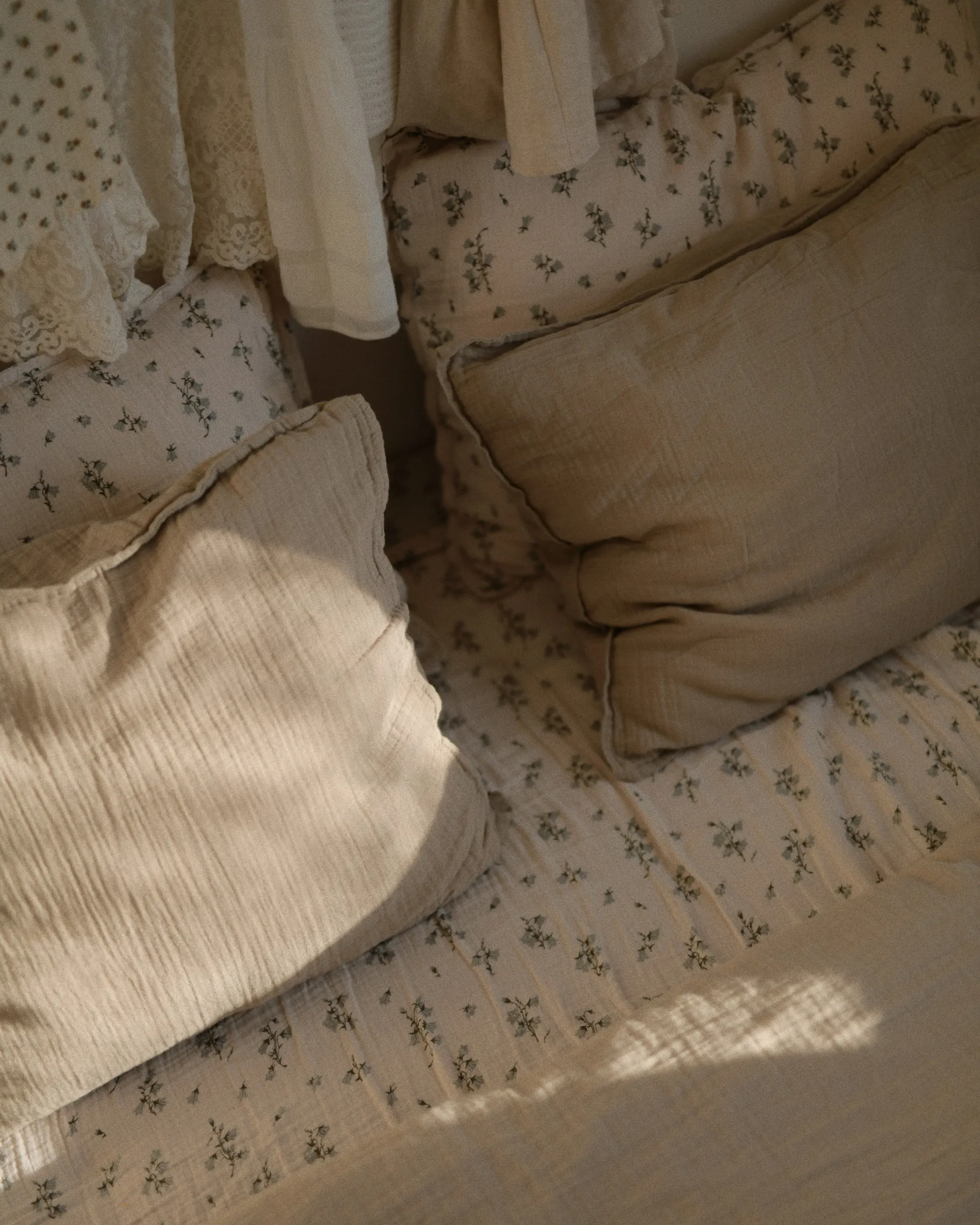 Bluebell Muslin fitted sheet, 140x200x30 cm Garbo&Friends