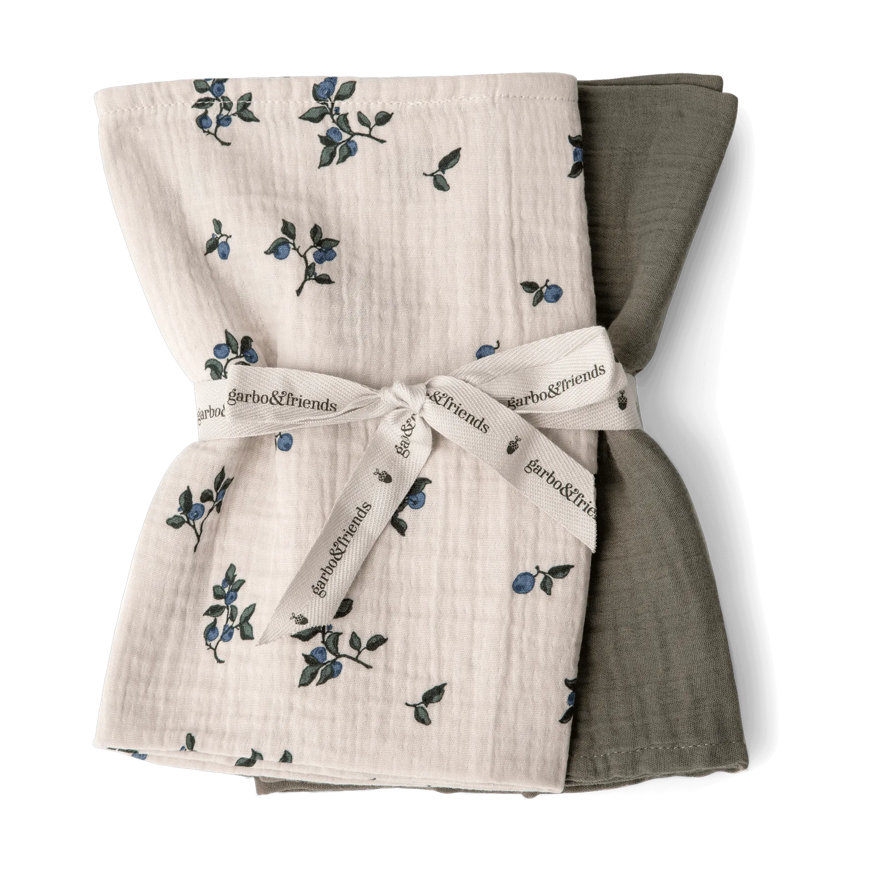 Blueberry Muslin small blanket 2 pieces, 60x60 cm Garbo&Friends