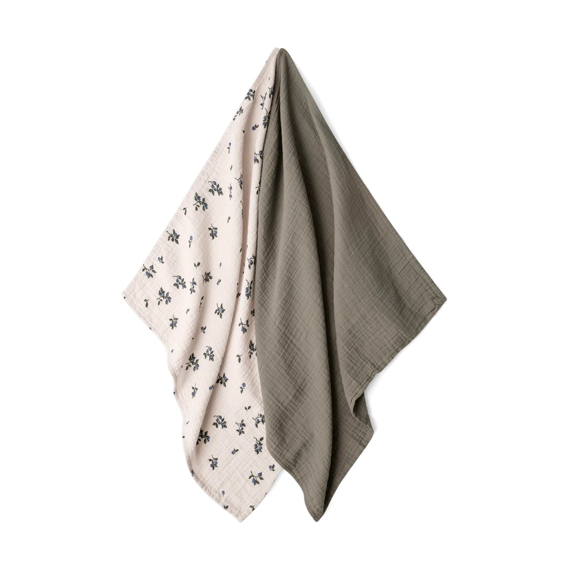 Blueberry Muslin small blanket 2 pieces, 60x60 cm Garbo&Friends
