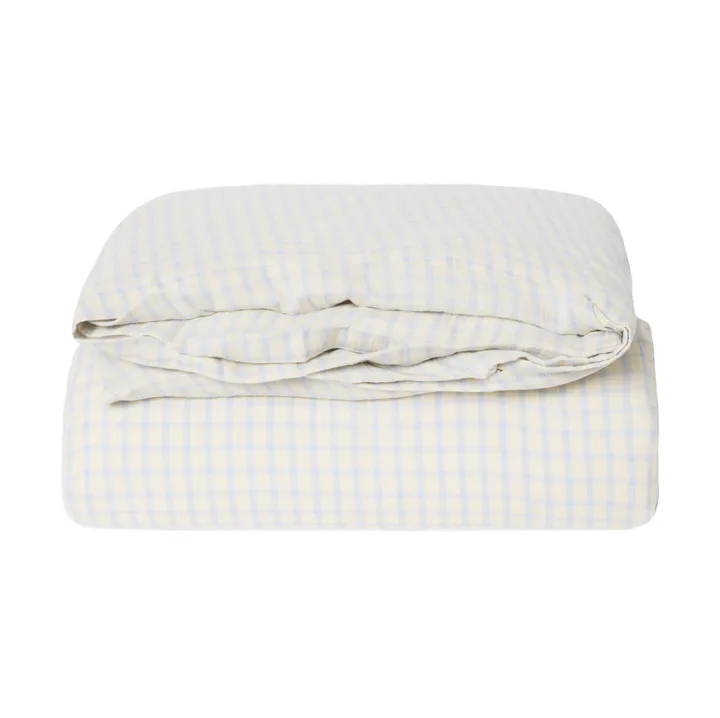 Gingham Sky Blue Muslin duvet cover - 150x210 cm - Garbo&Friends