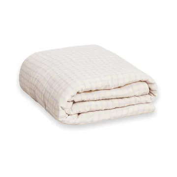 Gingham Sky Blue Muslin Padded Blanket - 100x140 cm - Garbo&Friends