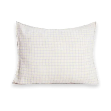 Gingham Sky Blue Muslin pillowcase - 50x60 cm - Garbo&Friends
