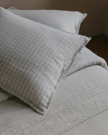 Gingham Sky Blue muslin pillowcase - Sky 50x70 cm - Garbo&Friends