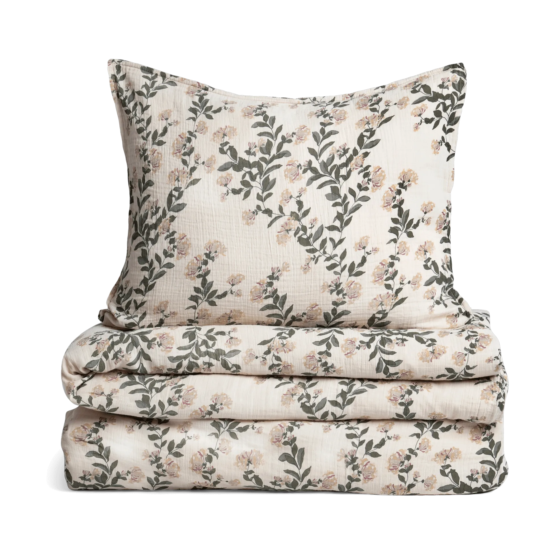 Honeysuckle Muslin bed set, 140x200 cm/50x75 cm Garbo&Friends
