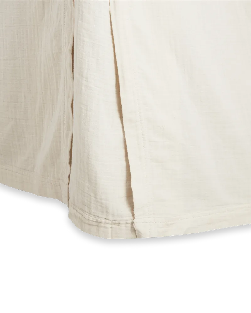 Muslin bed skirt, Eggshell, 180x200x53 cm Garbo&Friends