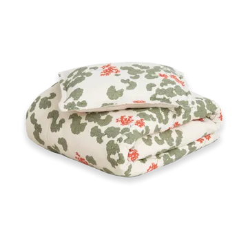 Pelargonium Muslin bedding set junior - 100x130 cm/35x55 cm - Garbo&Friends