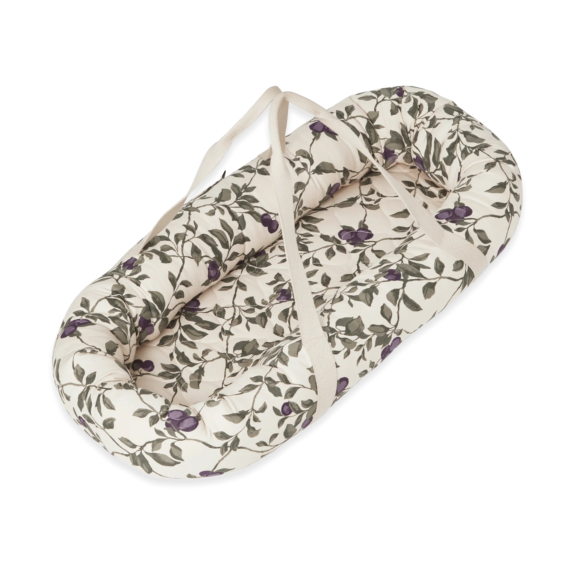 Plum satin quilted baby nest, 43x87x16cm Garbo&Friends