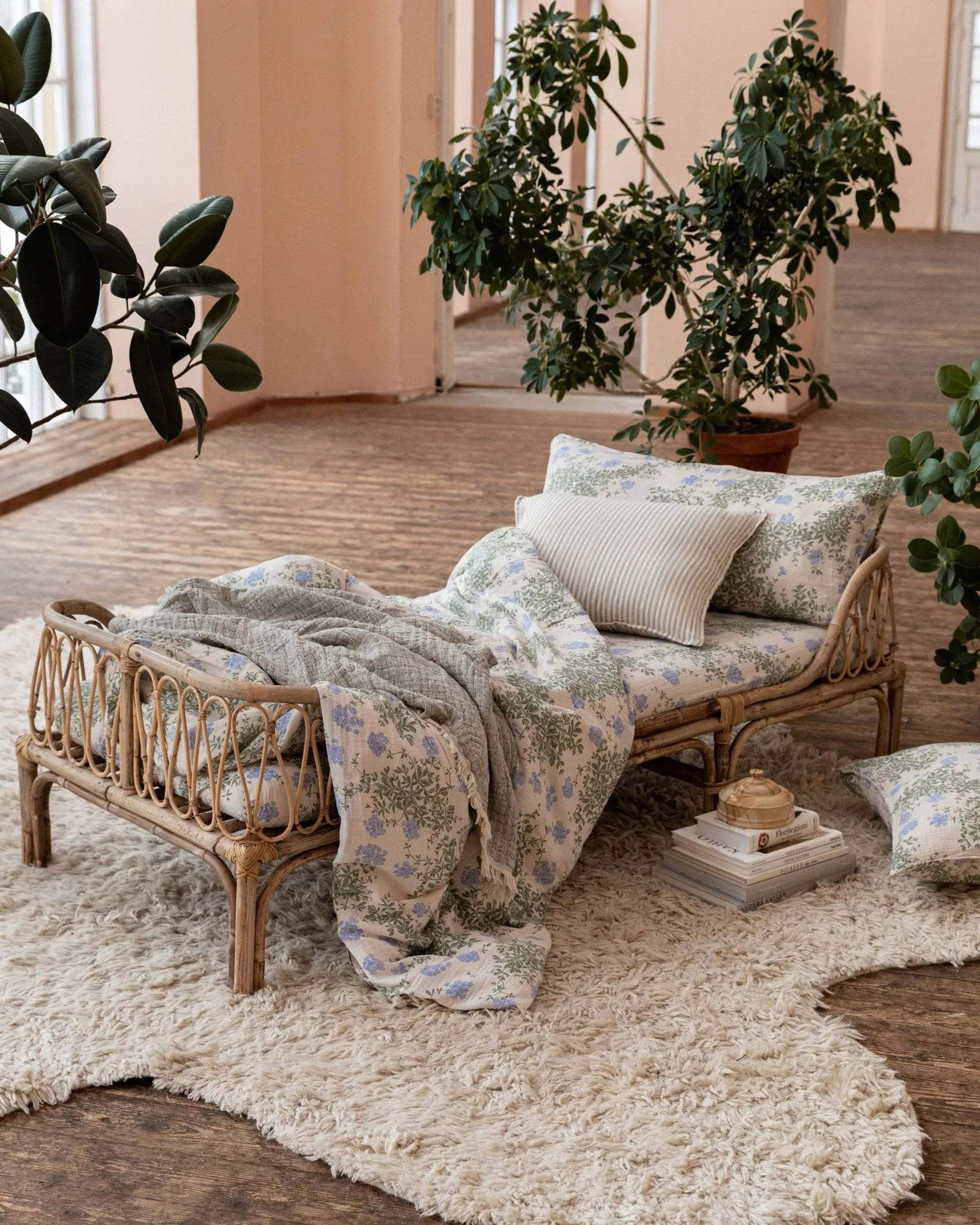 Plumbago Muslin duvet cover, 140x200 cm Garbo&Friends