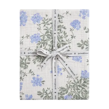Plumbago Muslin fitted sheet - 90x200x30 cm - Garbo&Friends