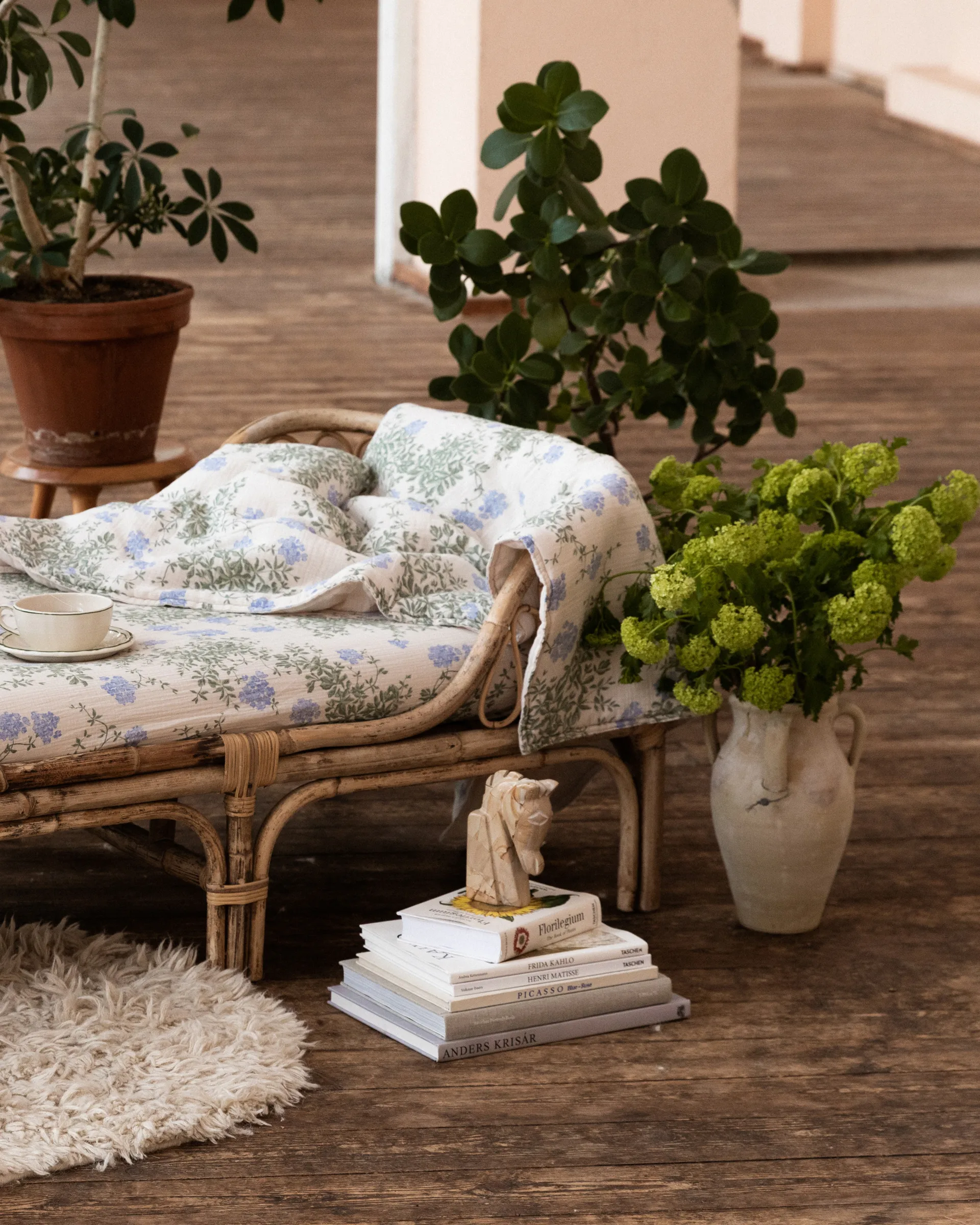 Plumbago Muslin padded blanket, 100x140 cm Garbo&Friends