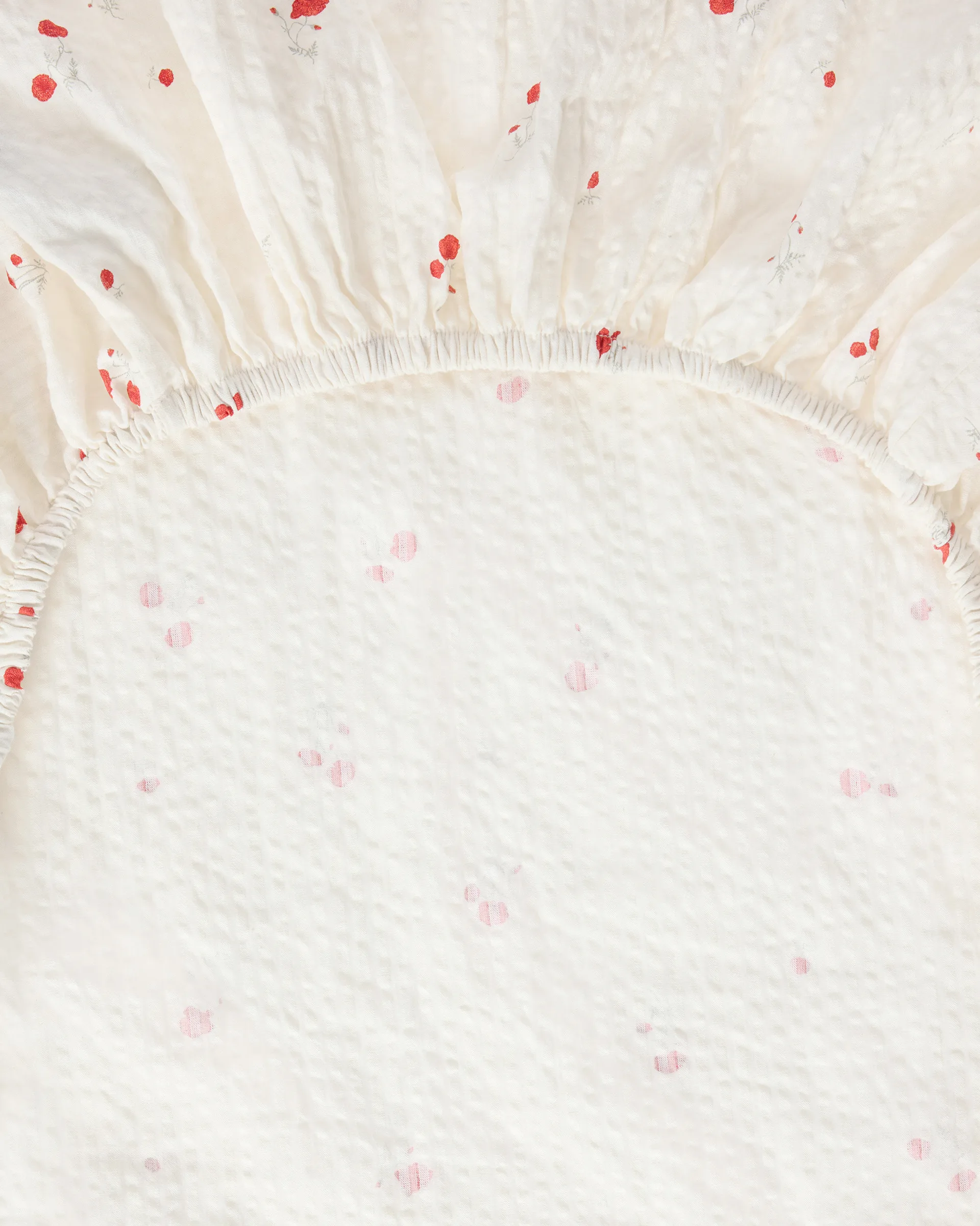 Poppy Seersucker fitted sheet, 160x200x30 cm Garbo&Friends